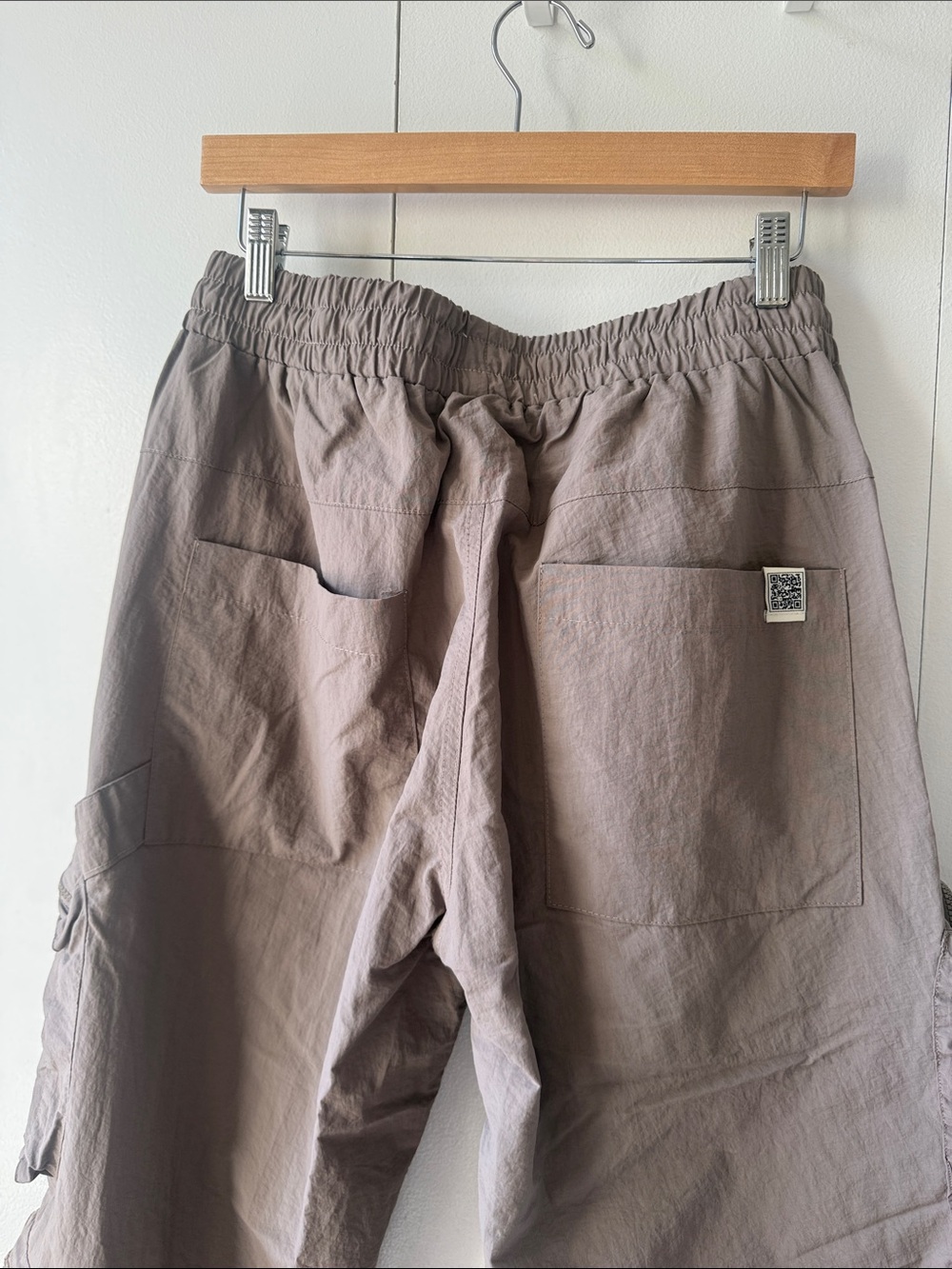 The Giving Movement Cargo Nylon Joggers Taupe Zip Pocket (M/L) - Picture 6 of 8